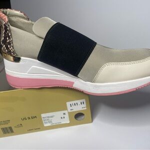 MICHAEL Michael Kors Felix Canvas Wedge Size 9.5 M